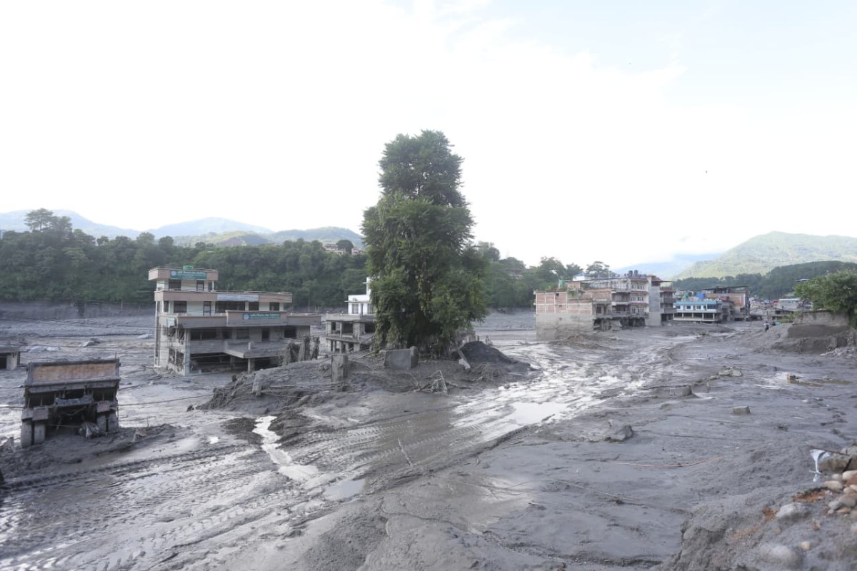 रसुवा बाढी : बाढी पछिको अवस्था देखाउने नुवाकोटको बट्टार बिदुर क्षेत्रको अवस्था